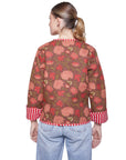 CHAMARRA DOBLE VISTA FEUILLES ROUGE