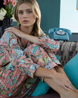 PIJAMA PEONÍA/ ALBARICOQUE 2PZ 100% ALGODÓN