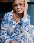 PIJAMA PARIS AZUL 2PZ 100% ALGODÓN