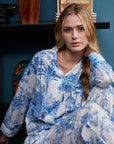 PIJAMA PARIS AZUL 2PZ 100% ALGODÓN