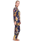 PIJAMA MAGNOLIA AZUL OSCURO 2PZ 100% ALGODÓN