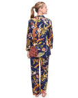 PIJAMA MAGNOLIA AZUL OSCURO 2PZ 100% ALGODÓN