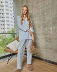 PIJAMA CLASSIC BABY BLUE STRIPE LONG SLEVE