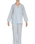 PIJAMA CLASSIC BABY BLUE STRIPE LONG SLEVE