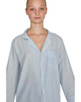 PIJAMA CLASSIC BABY BLUE STRIPE LONG SLEVE