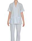 PIJAMA CLASSIC BABY BLUE STRIPE SHORT SLEVE