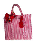 TOTEBAG CLASSIC RED LINES 100% COTTON