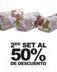KIT DE COSMETIQUERAS VERDE BOSQUE 3 PIEZAS