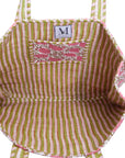 TOTEBAG DALIA ROSA/VERDE 100% ALGODÓN