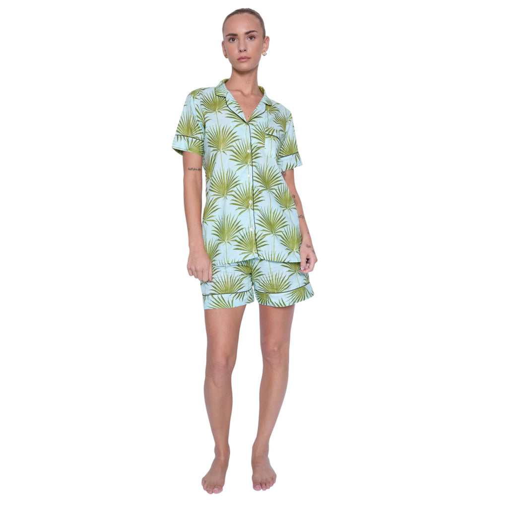 PIJAMA "VERDE BEACH" CON SHORT
