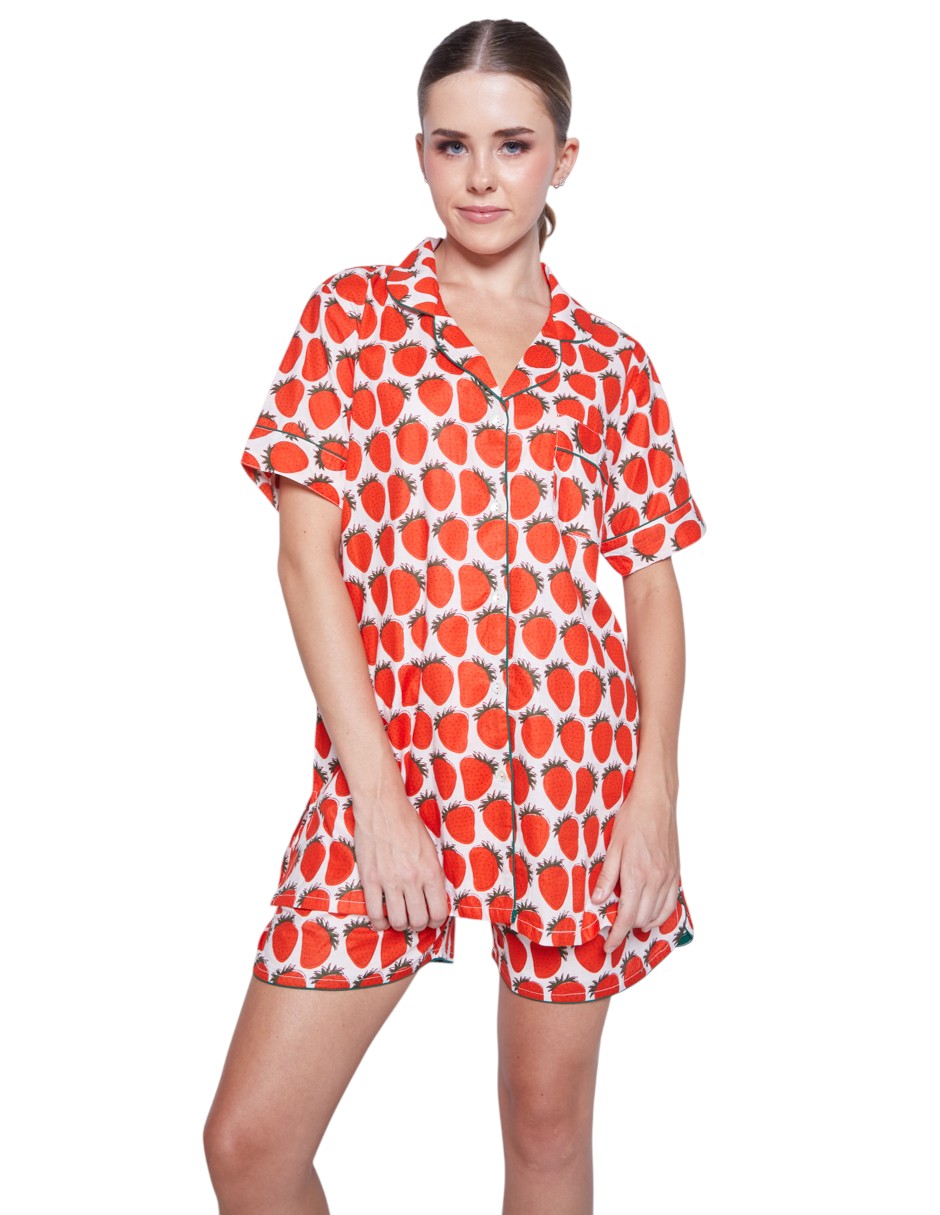 PIJAMA "FRAISES" CON SHORT
