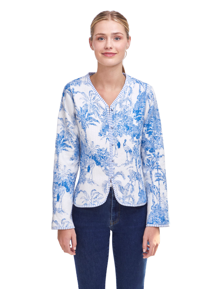 CHAMARRA DOBLE VISTA PARIS AZUL