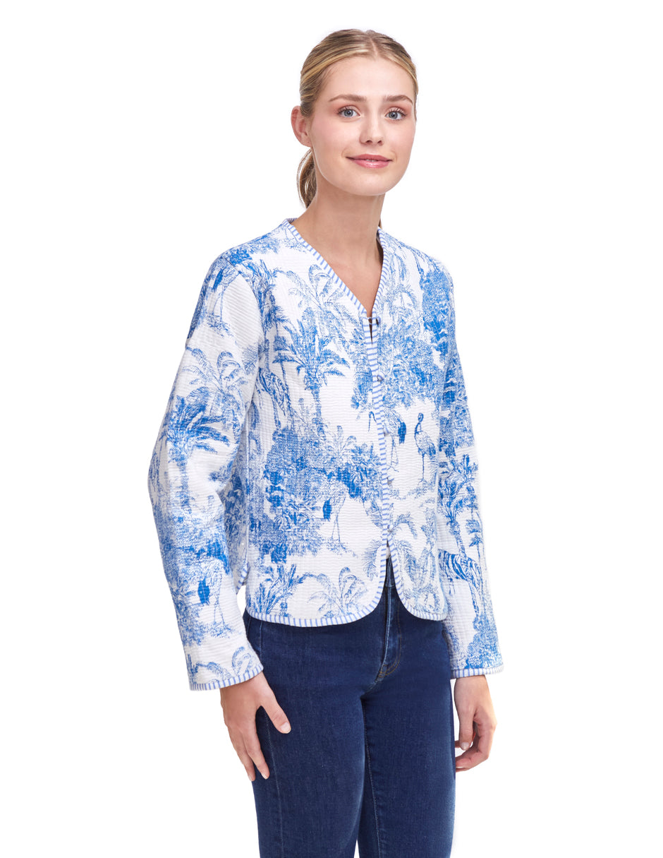 CHAMARRA DOBLE VISTA PARIS AZUL