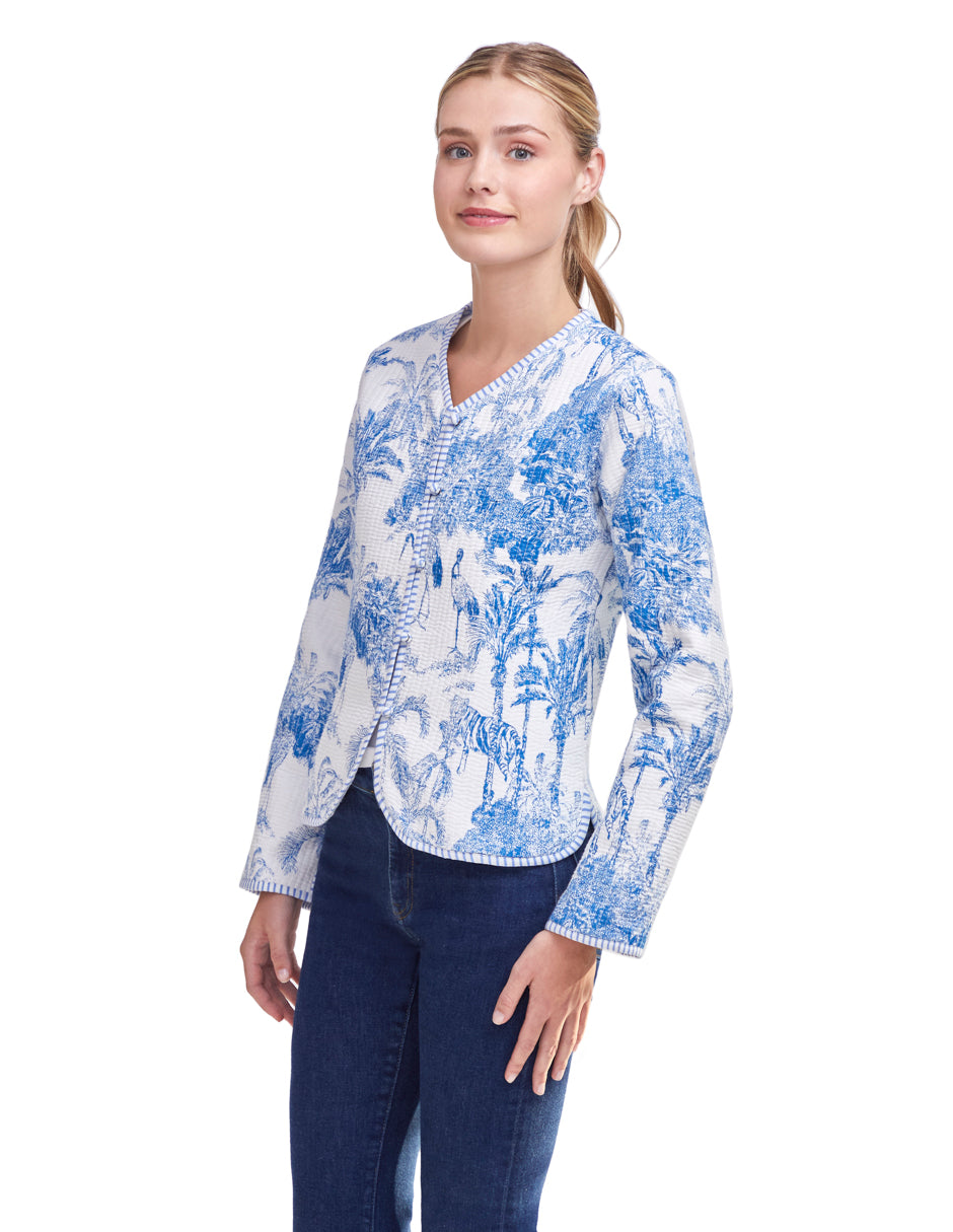 CHAMARRA DOBLE VISTA PARIS AZUL