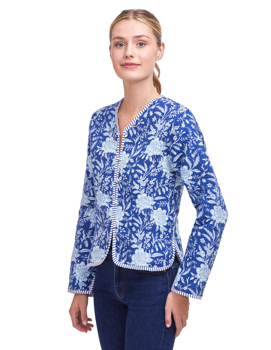 CHAMARRA DOBLE VISTA LOTUS AZUL BLANCO