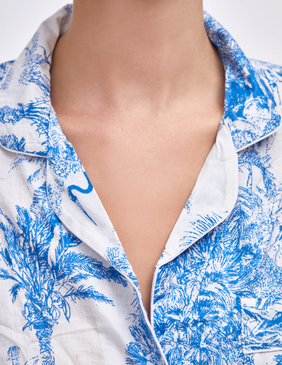 PIJAMA "PARIS AZUL"  CON PANTALON