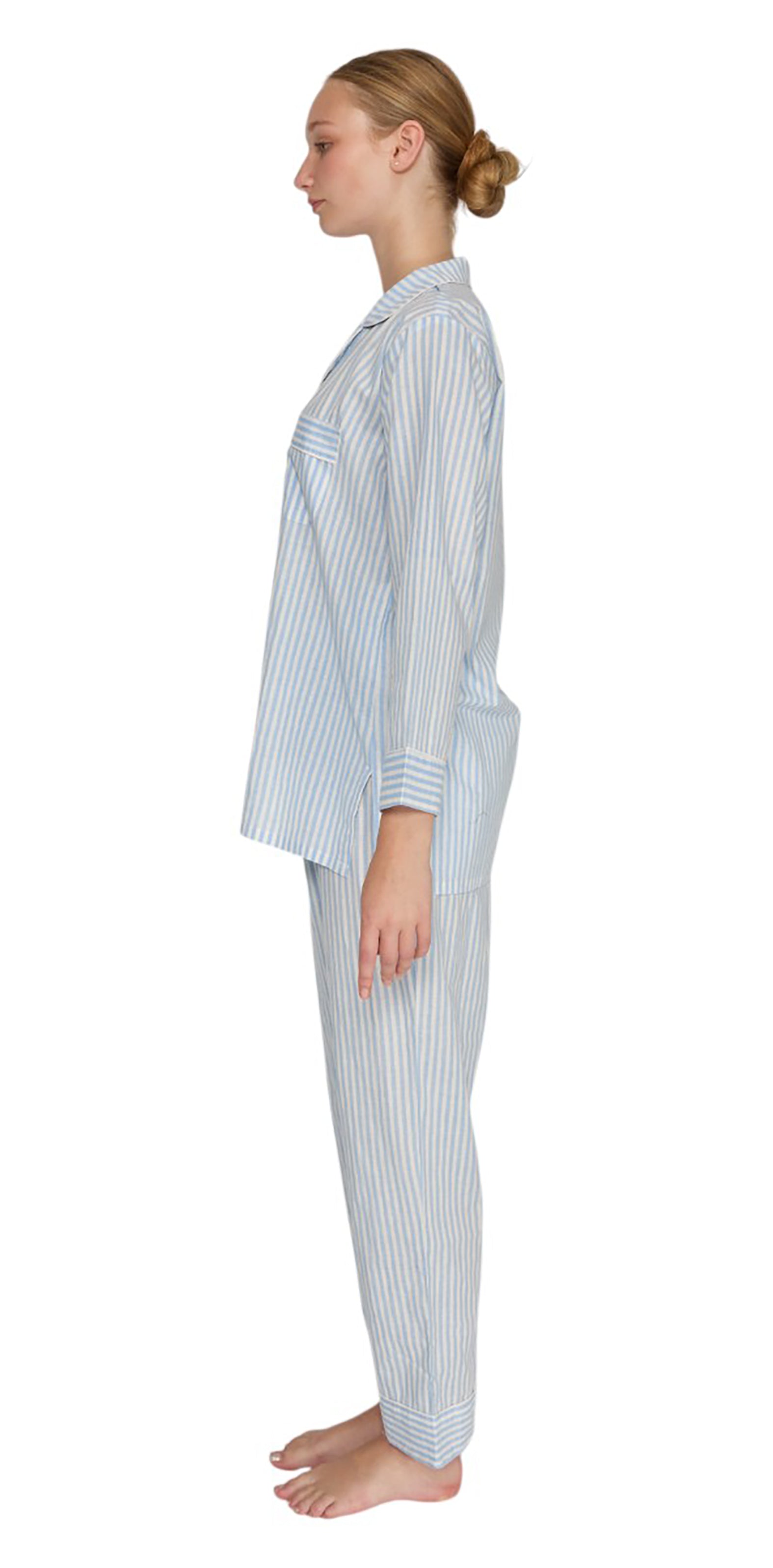 PIJAMA "CLASSIC BABY  BLUE STRIPE"  LONG SLEVE