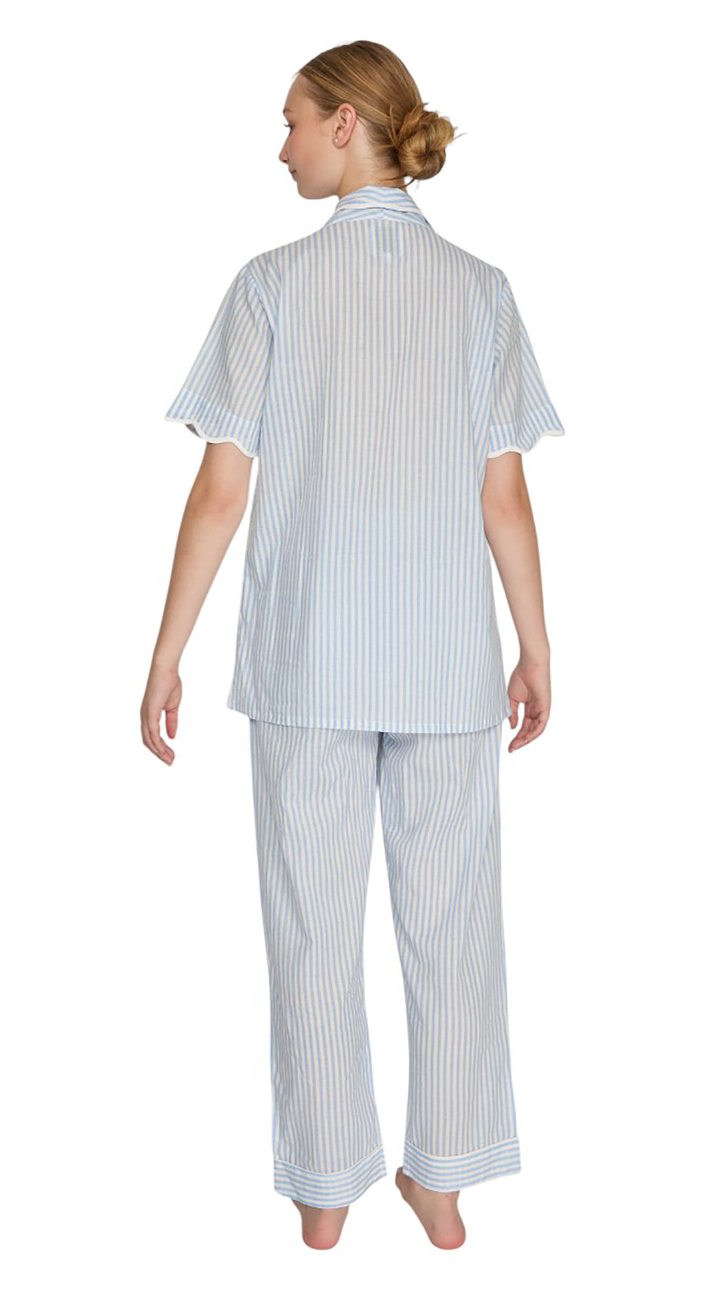 PIJAMA "CLASSIC BABY BLUE STRIPE" SHORT SLEVE