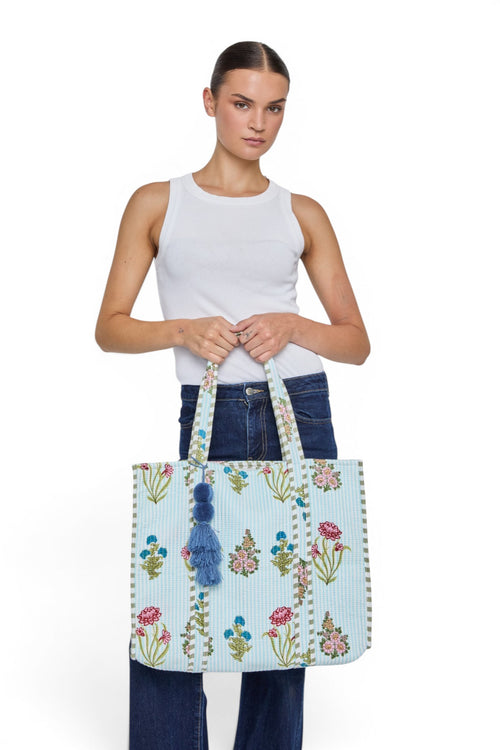 "BLUE BELL GARDEN" TOTE BAG