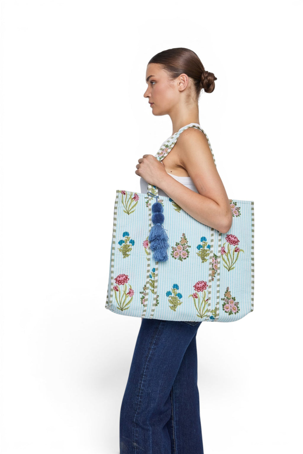 TOTE BAG "BLUE BELL GARDEN"
