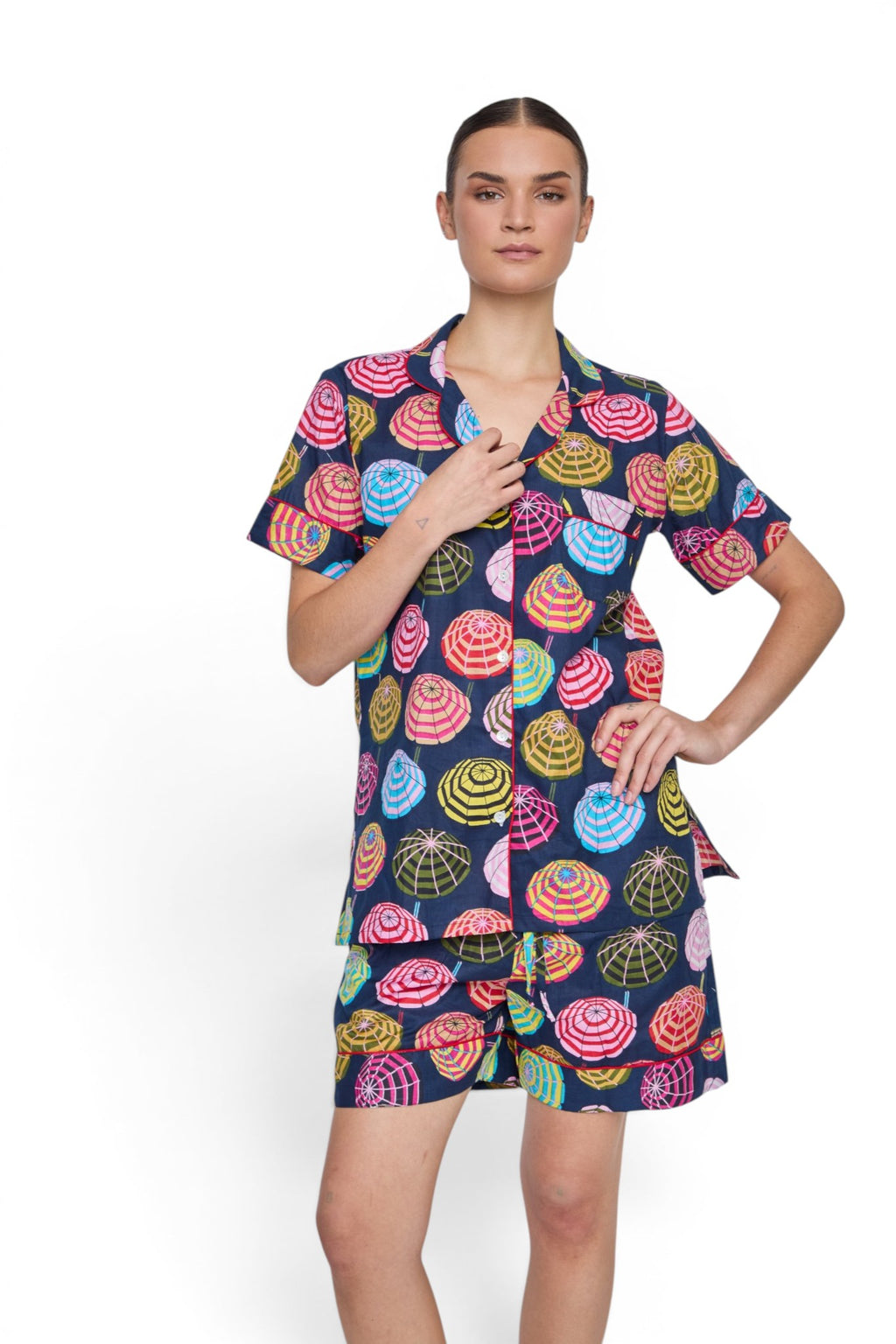 PIJAMA "UMBRELLAS NAVY" SHORT SLEVE