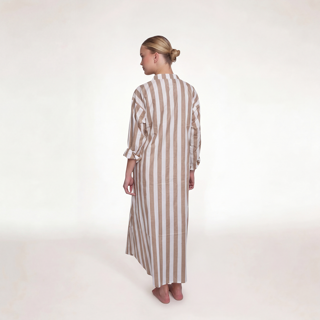 "BEIGE STRIPES" DRESS