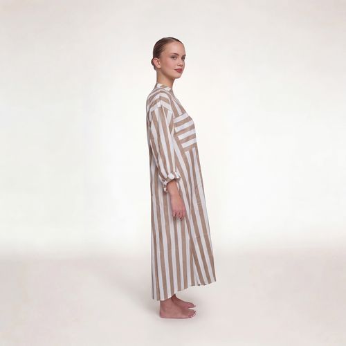 "BEIGE STRIPES" DRESS