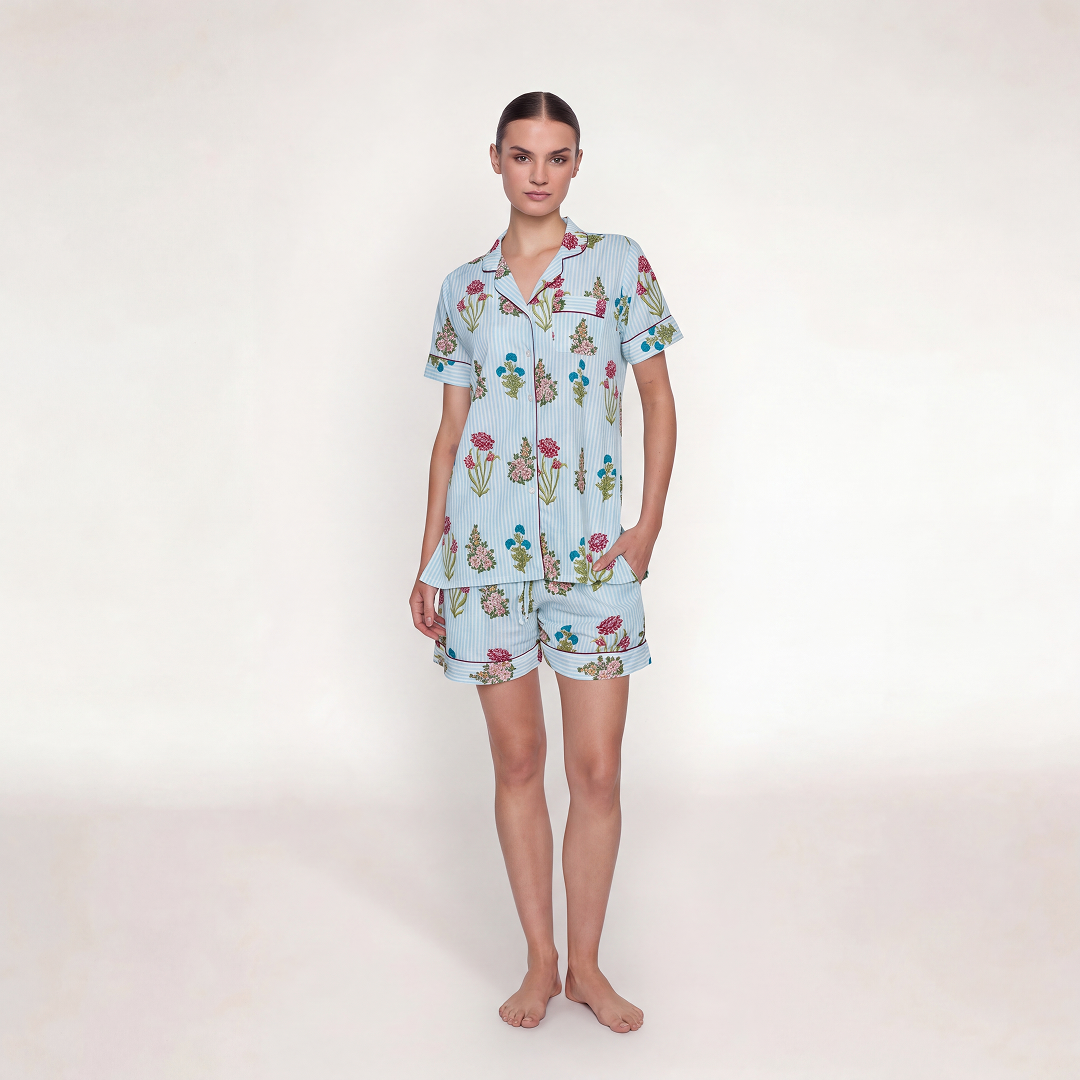 "BLUE BELL GARDEN" SHORT SLEEVE PAJAMA