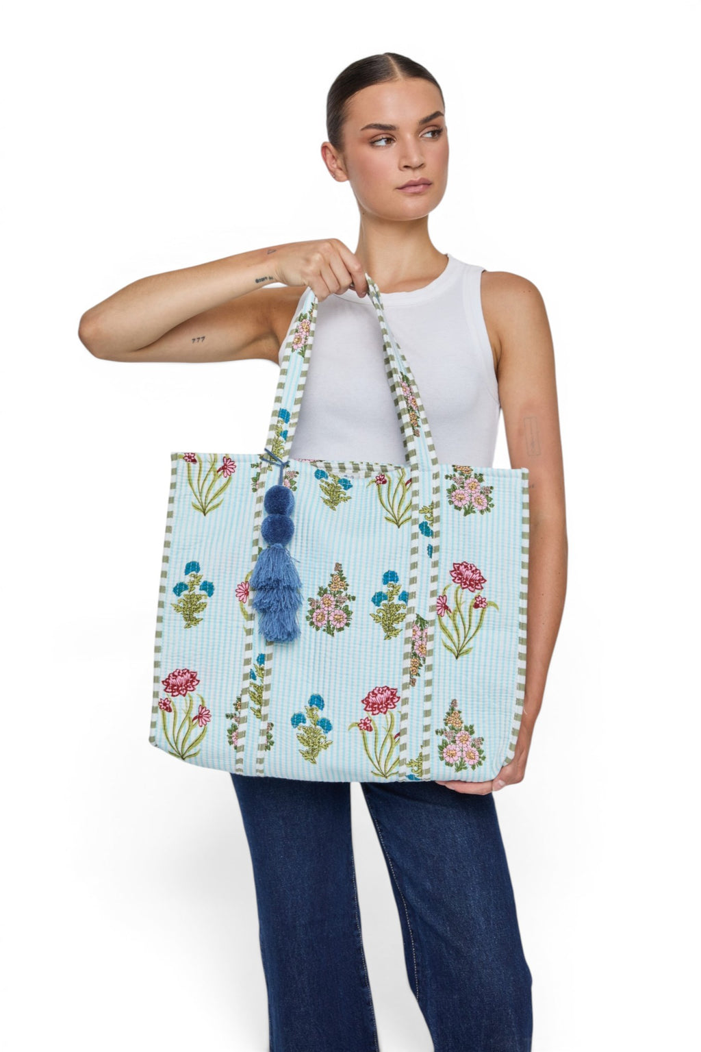 TOTE BAG "BLUE BELL GARDEN"