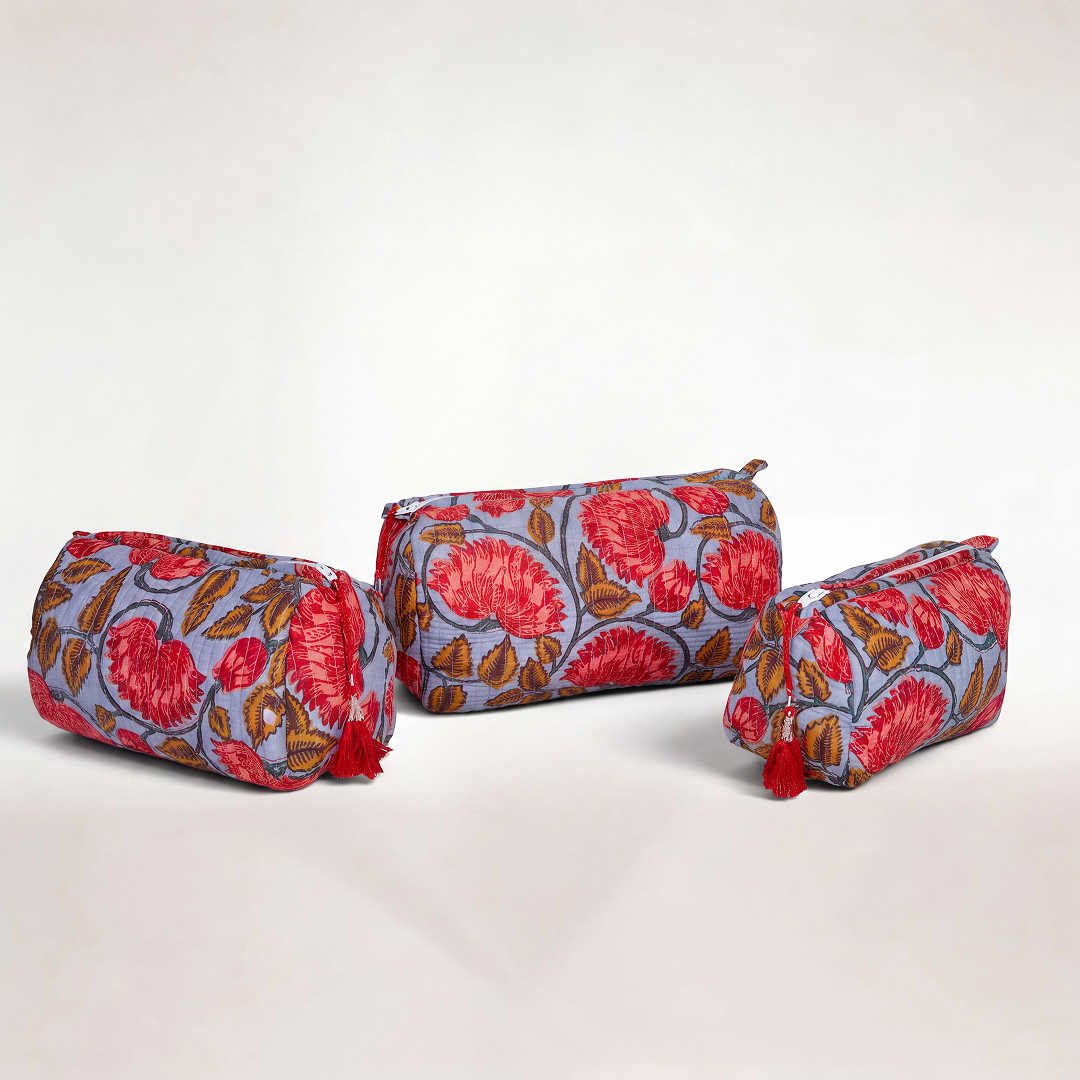 "PALACE CORAL" COSMETIC BAG