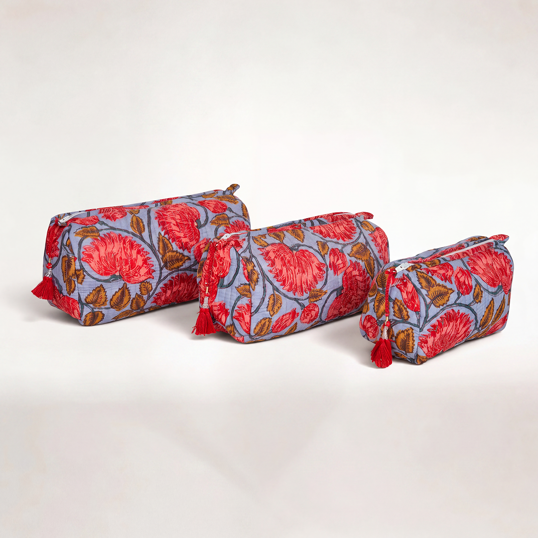 "PALACE CORAL" COSMETIC BAG