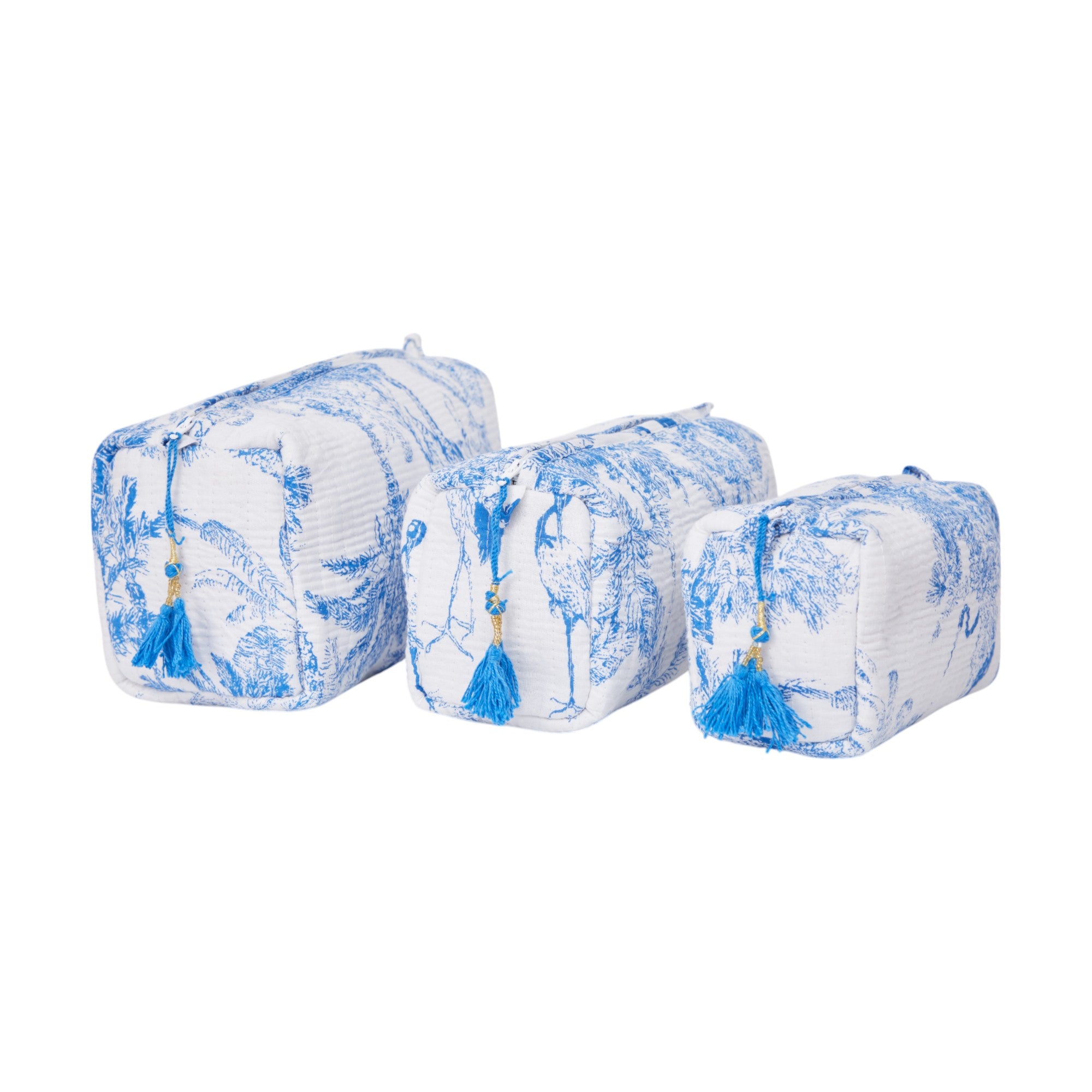 KIT DE 3 COSMETIQUERAS "PARIS AZUL"