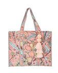 TOTEBAG PEONY/ APRICOT  100% COTTON