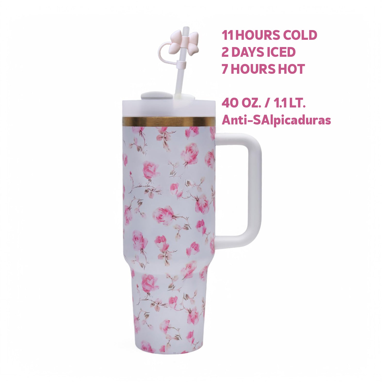 TERMO QUENCHER FLORAL 40 OZ/1.1 LT
