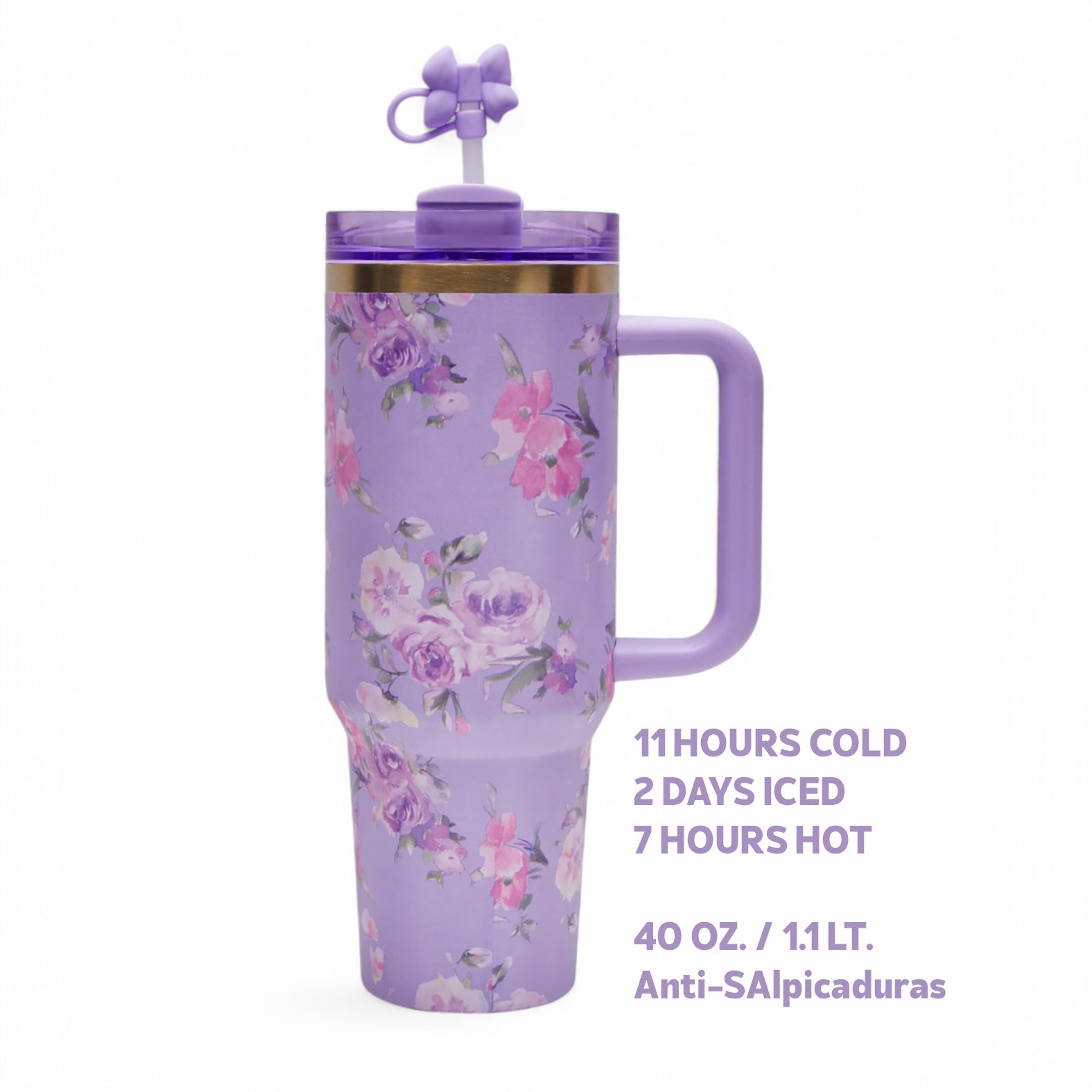 TERMO QUENCHER FLORAL 40 OZ/1.1 LT
