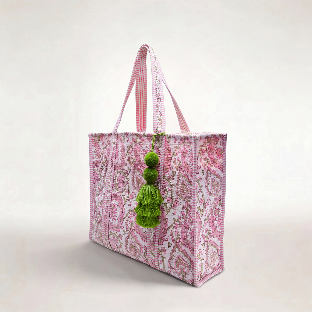 TOTE BAG "BLUSH HEARTS"