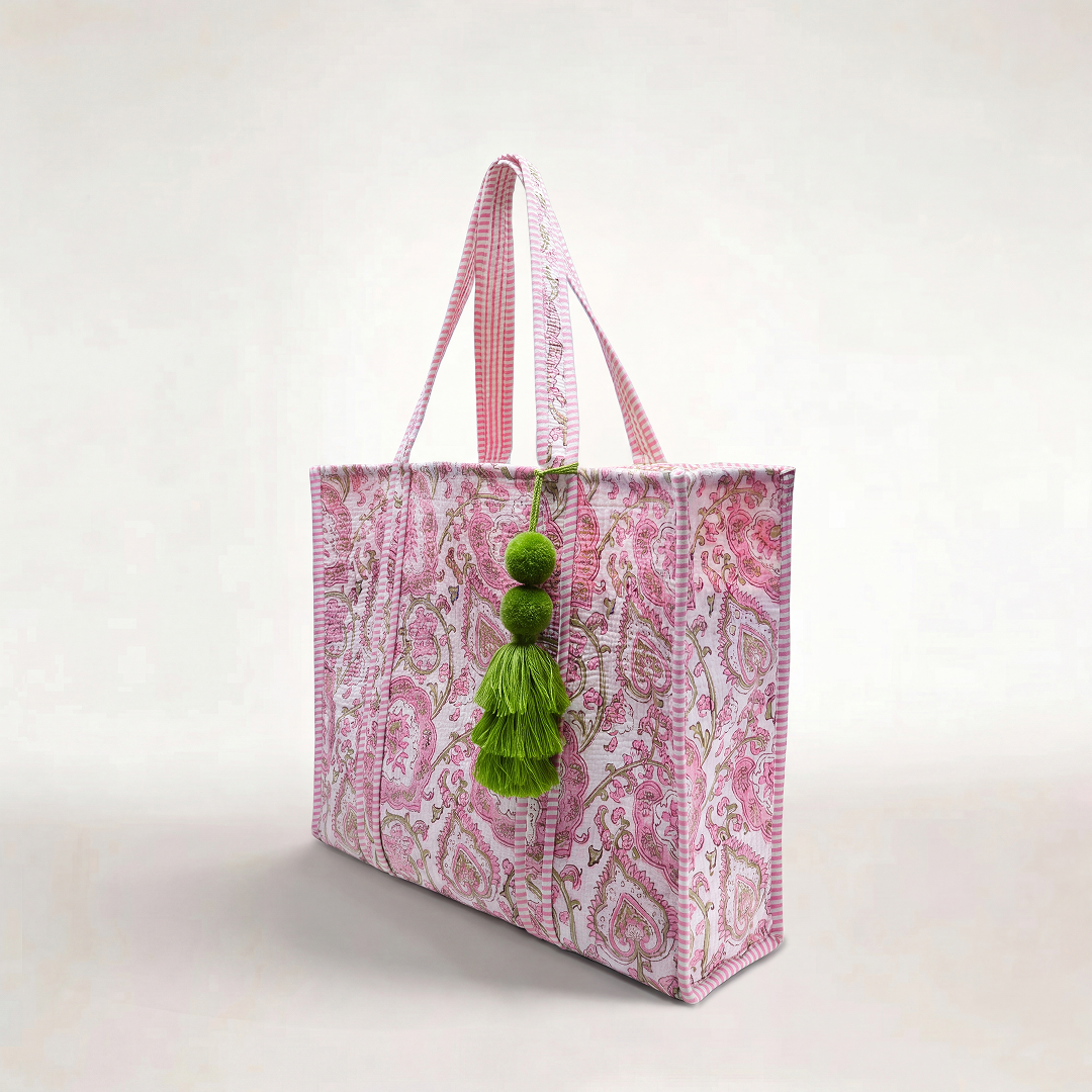 TOTE BAG "BLUSH HEARTS"
