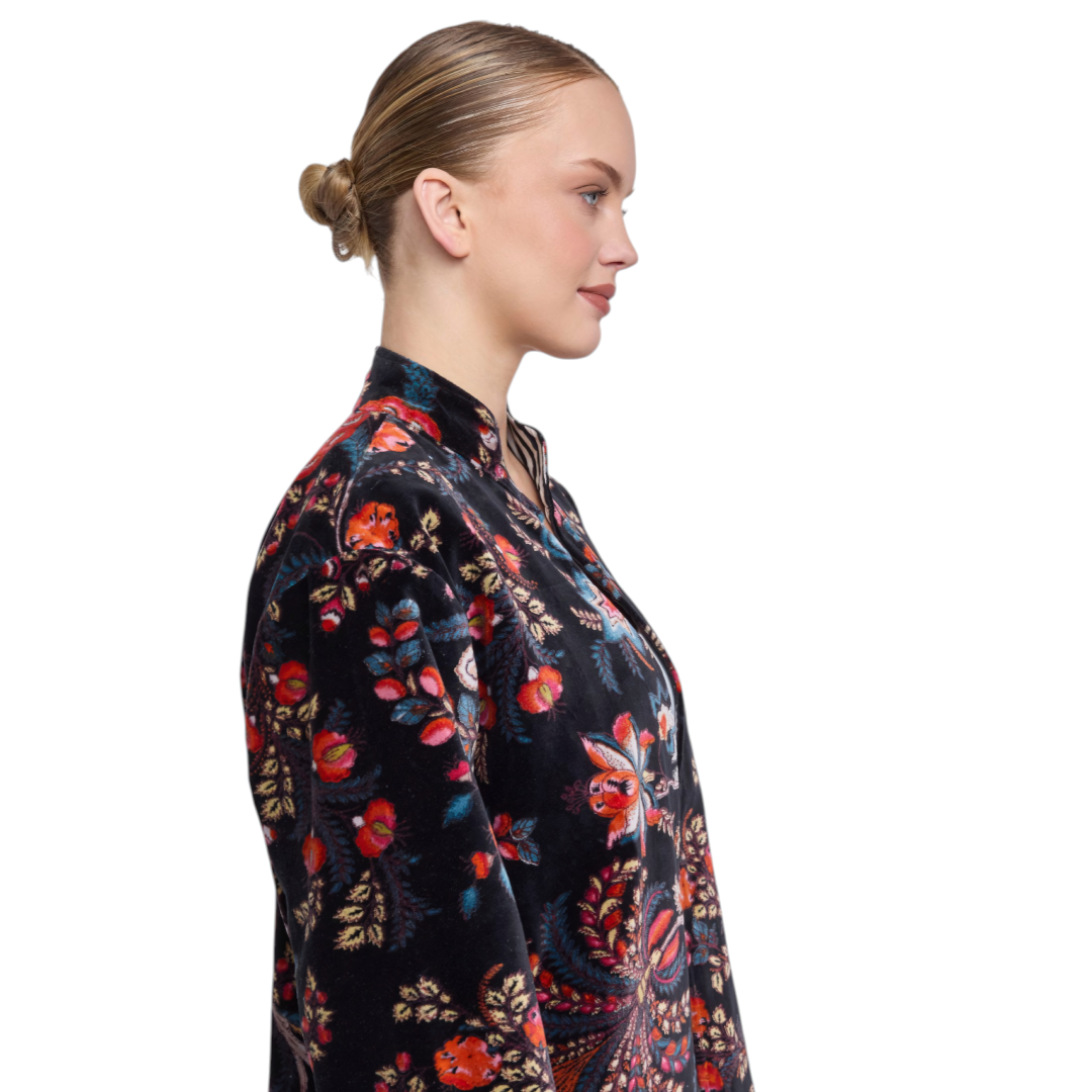 "BOHEMIAN GARDEN BLACK" VELVET JACKET