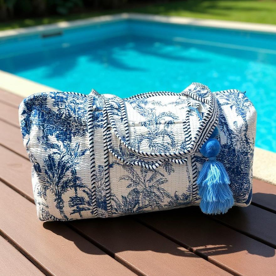 BOLSA DE VIAJE PARIS BLUE 100% ALGODON