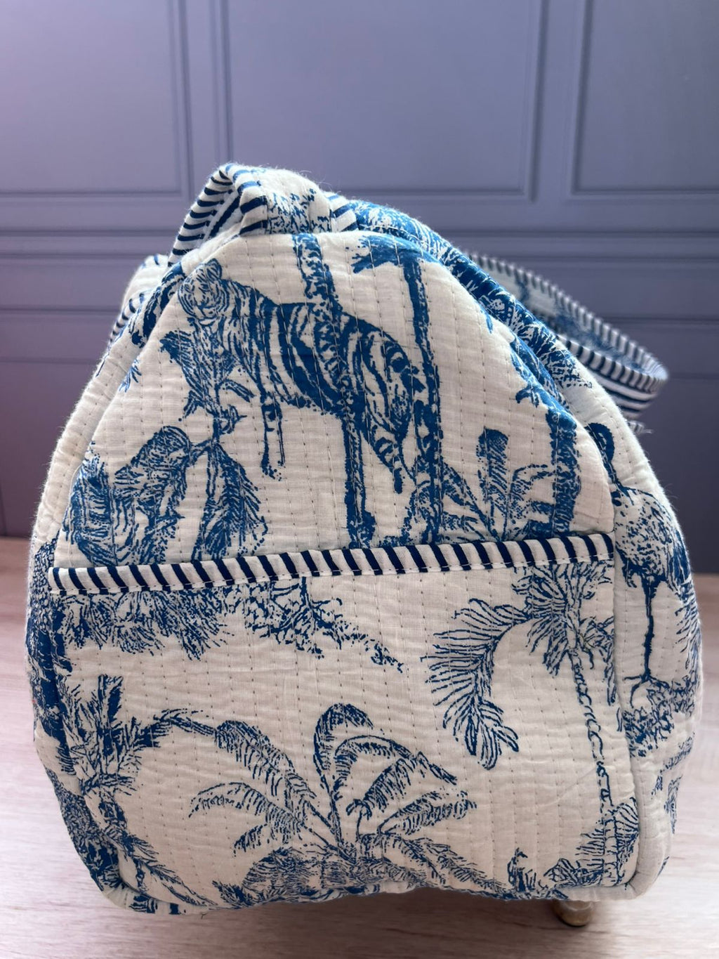 BOLSA DE VIAJE PARIS BLUE 100% ALGODON