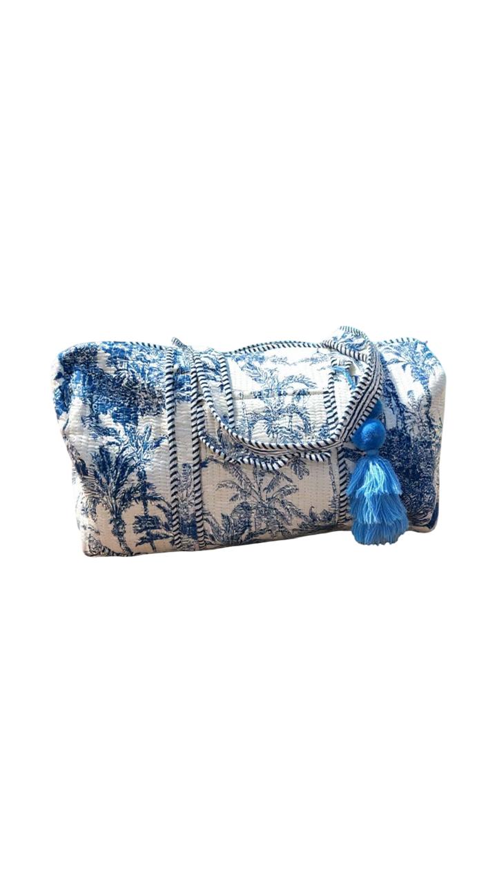 BOLSA DE VIAJE PARIS BLUE 100% ALGODON
