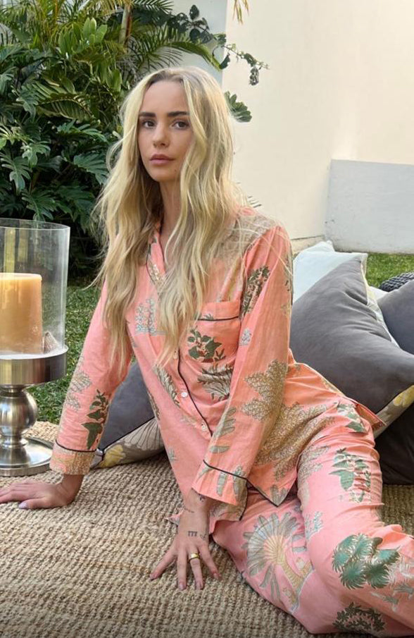 PIJAMA "PALMAS" CON PANTALON