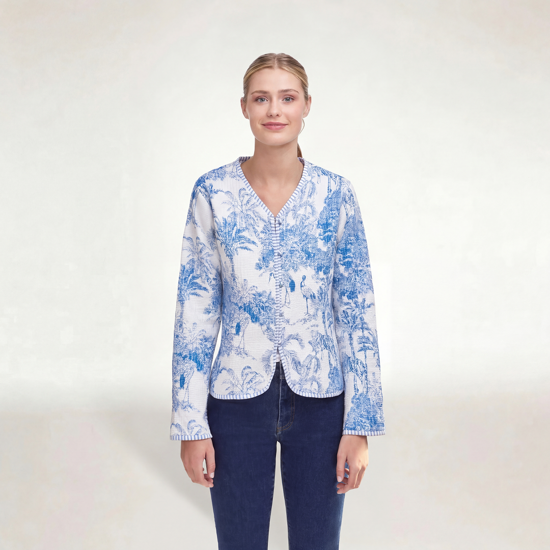 CHAMARRA DOBLE VISTA PARIS AZUL