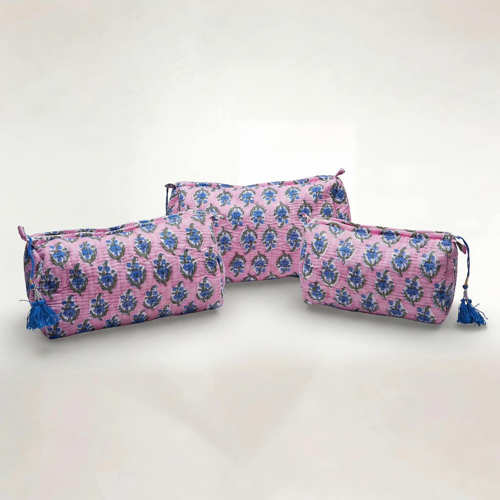 KIT DE 3 COSMETIQUERAS "LAVENDER SUMMER "