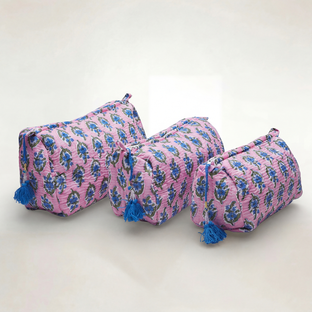 KIT DE 3 COSMETIQUERAS "LAVENDER SUMMER "