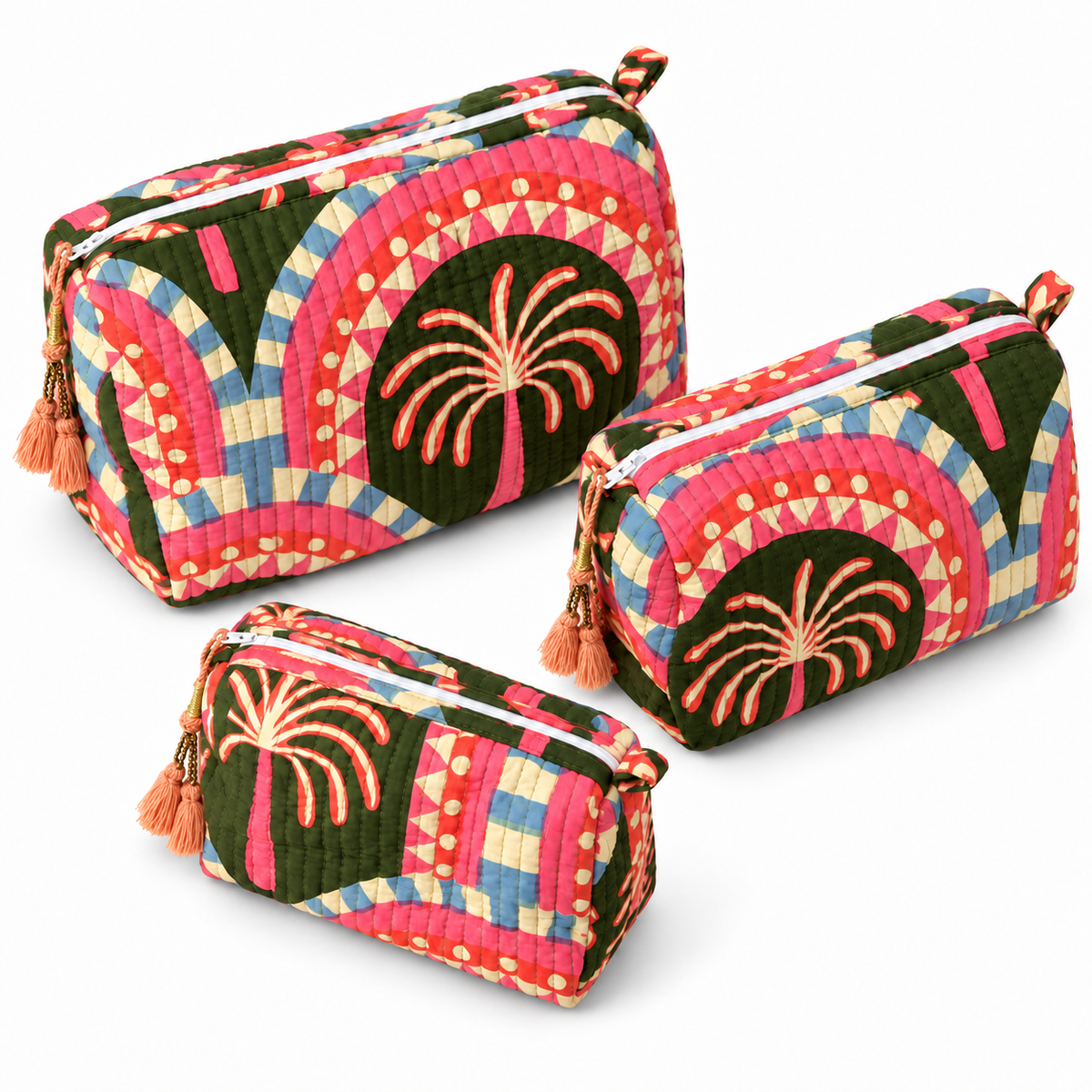 "THE PALMS" COSMETIC BAG