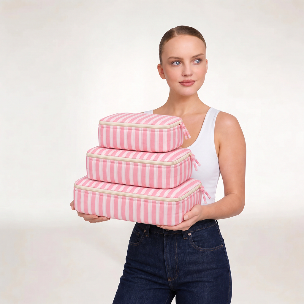 "PINK STRIPES" PACKING CUBES