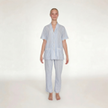 PIJAMA "CLASSIC BABY BLUE STRIPE" SHORT SLEEVE