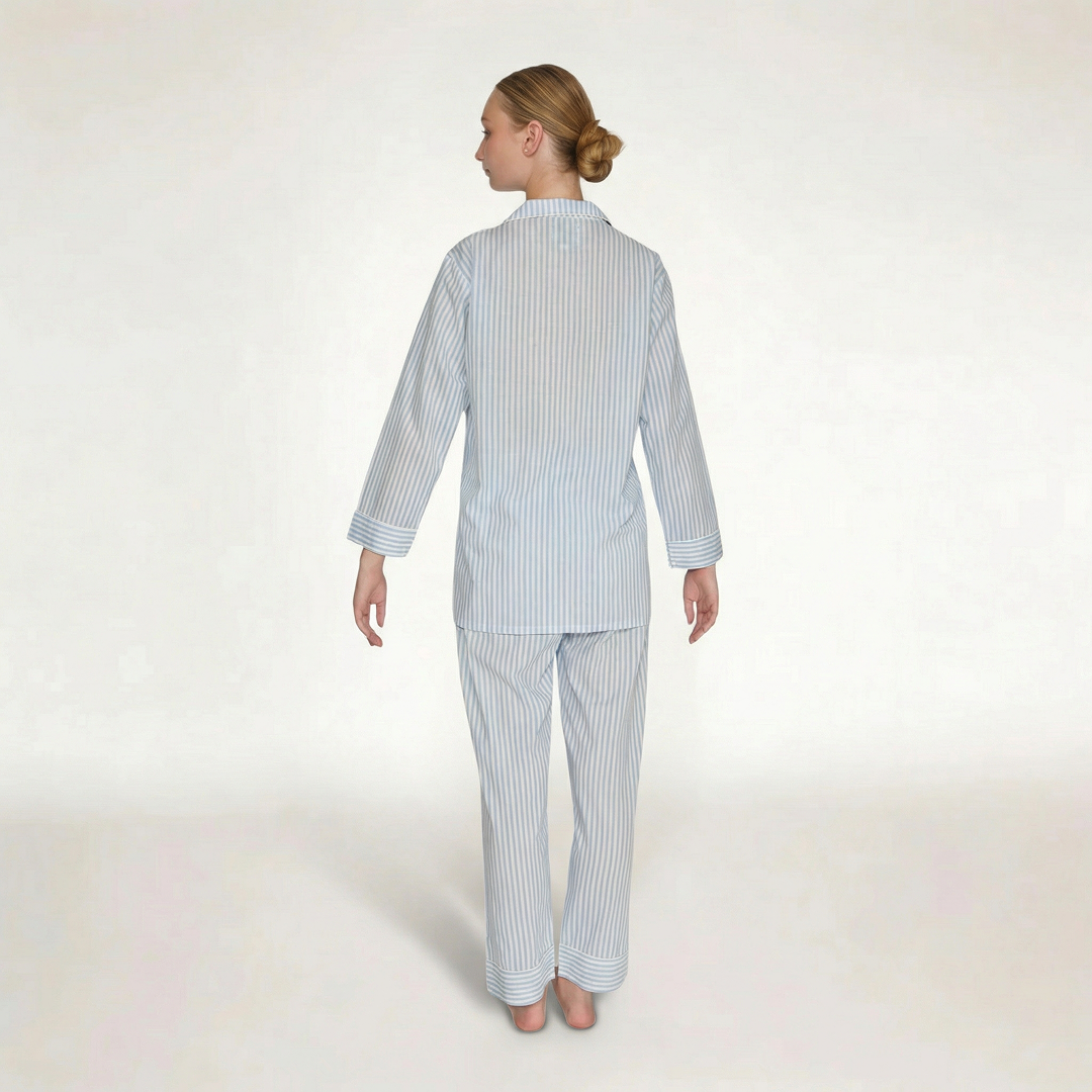 PIJAMA "CLASSIC BABY  BLUE STRIPE"  LONG SLEEVE