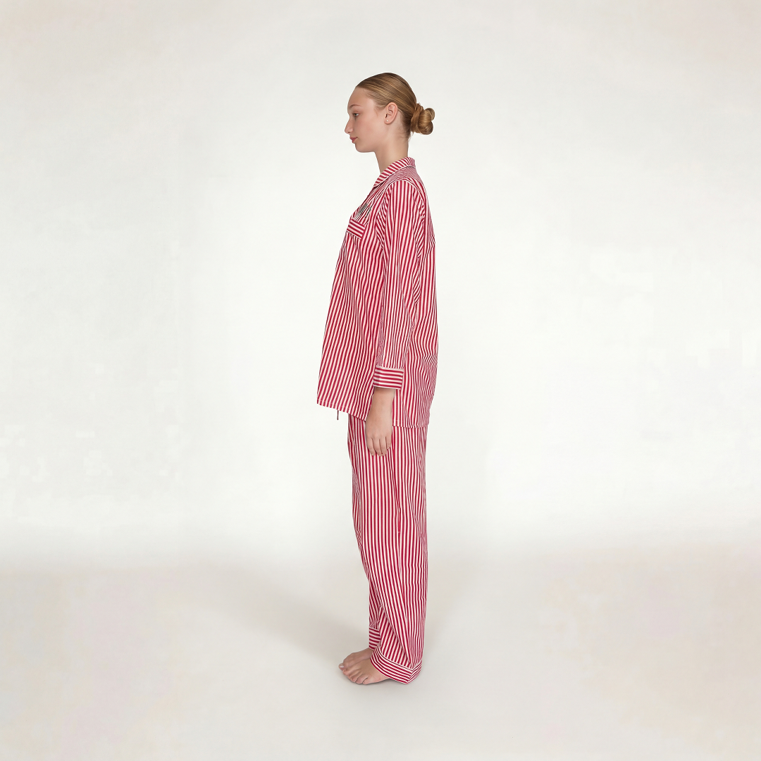 PIJAMA "CLASSIC RED LINES" CON PANTALON